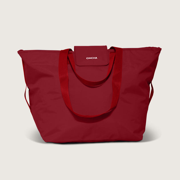 The Nylon Zip-All Tote - Cherry – Cincha Travel