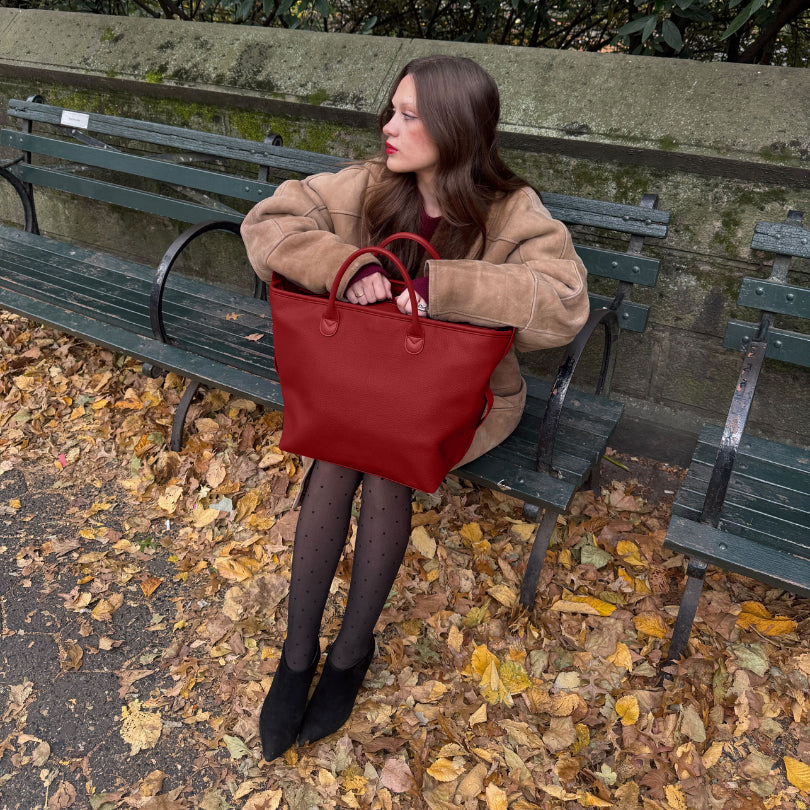 The Vegan Leather Go-Tote - Port – Cincha Travel