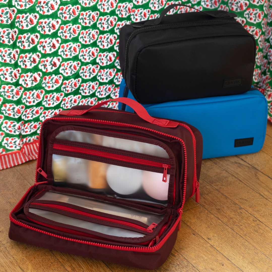 The Small Toiletry Bag - Merlot – Cincha Travel