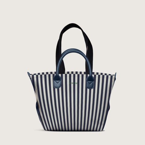 The Mini Canvas Go-Tote - Navy Stripe – Cincha Travel