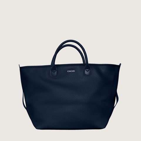 The Vegan Leather Go-Tote - Navy – Cincha Travel