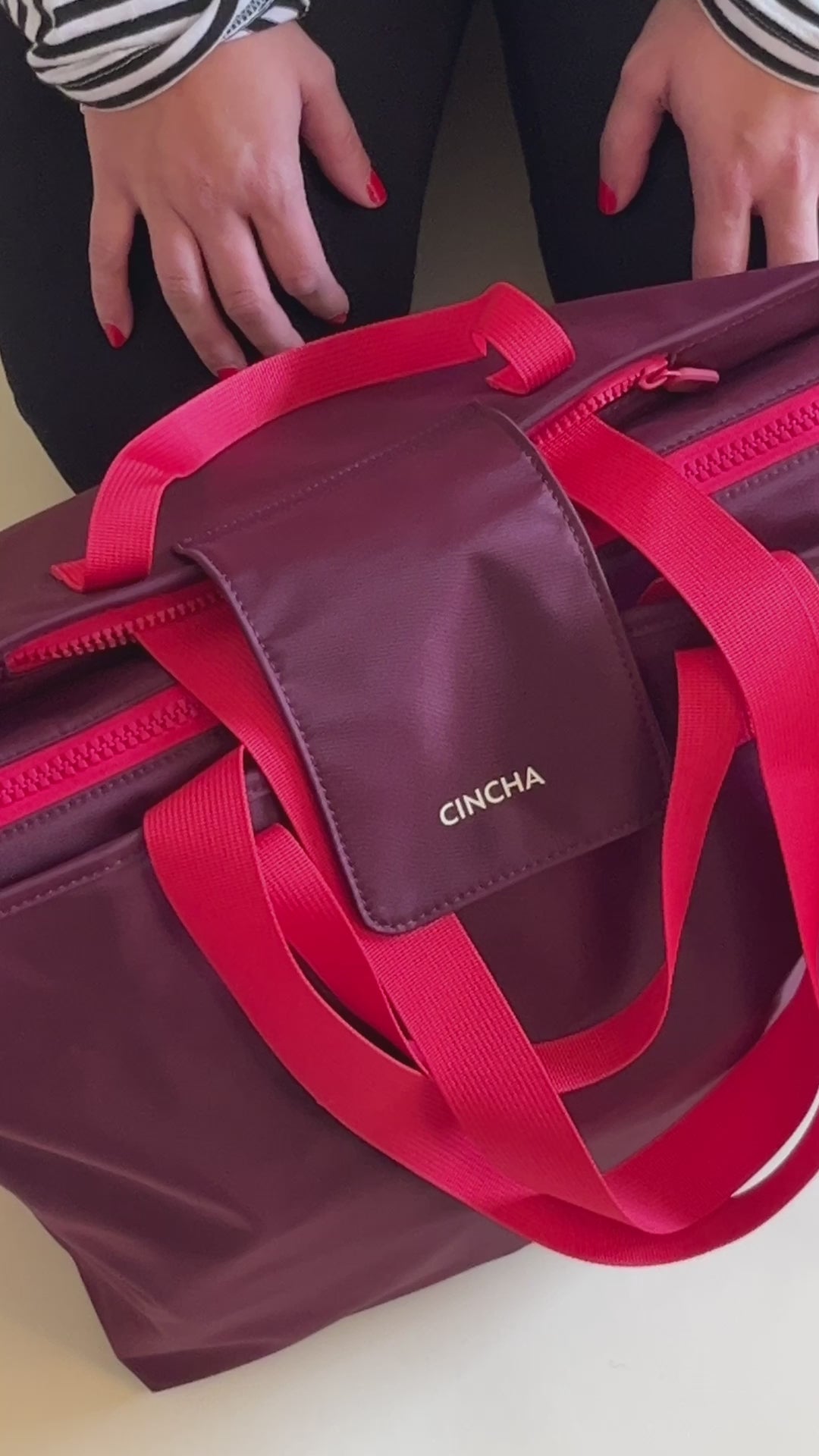 The Nylon Zip-All Tote - Cerulean – Cincha Travel The Nylon Zip-All Tote - Cerulean – Cincha Travel