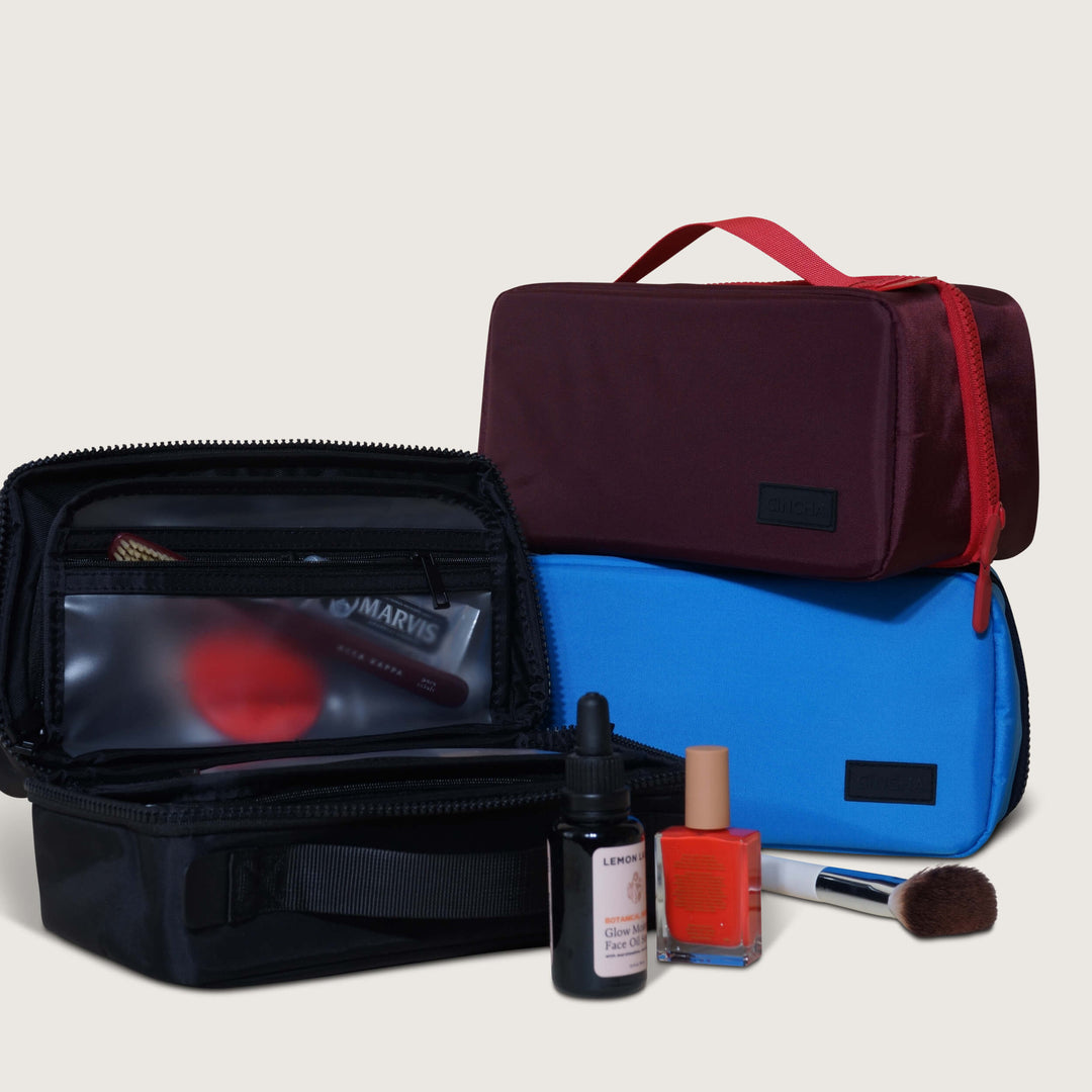 cinch top makeup travel bag Jadyn Durable Organizer - Compact Makeup - 7 Interior Pockets for Cosmetics - Drawstring Toiletry Travel Bag for Women - 6L Storage Capacity Its compact design and nylon interior allow for easy storage and cleaning. B Cinch Top Compact Travel