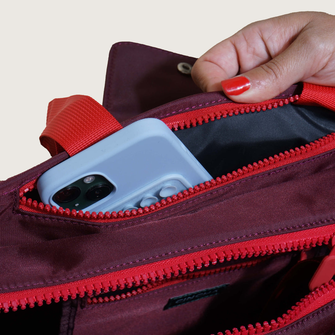 The Nylon Zip-All Tote - Merlot – Cincha Travel